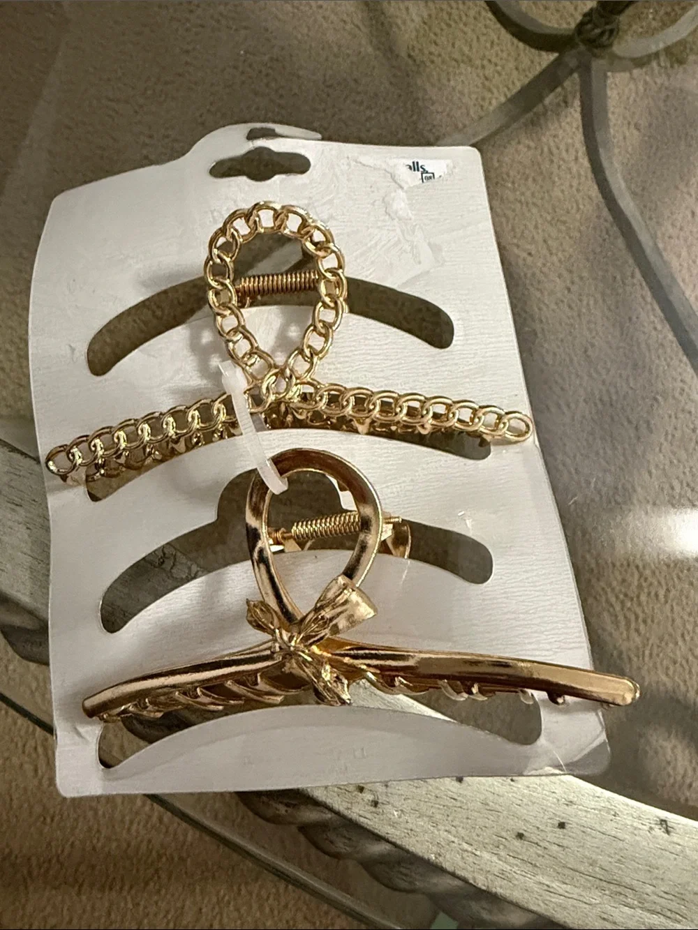 Natasha Gold Tone Statement Hair Clips